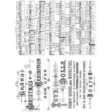 Tim Holtz Cling Stamps 7X8.5 - Music &amp; Advert CMS358