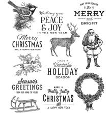 Tim Holtz Cling Stamps 7X8.5 - Festive Overlay CMS357