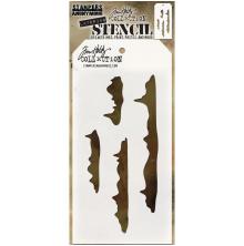 Tim Holtz Layered Stencil 4.125X8.5 - Snowcap THS114