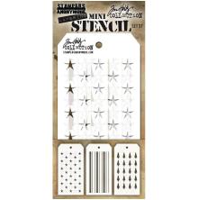 Tim Holtz Mini Layered Stencil Set 3/Pkg - Set 37