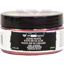 Prima Finnabair Art Extravagance Icing Paste 120ml Jar - Red Amber UTGENDE