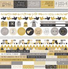 Kaisercraft Cardstock Stickers 12X12 - First Noel UTGENDE