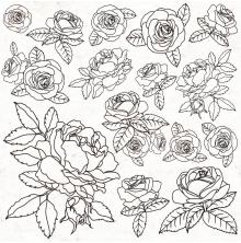 Kaisercraft Peachy Spot Varnish Cardstock 12X12 - Gloss Roses UTGENDE