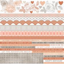 Kaisercraft Cardstock Stickers 12X12 - Peachy UTGENDE