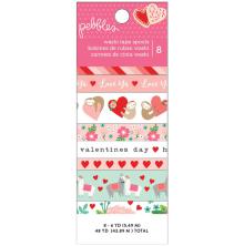 Pebbles Washi Tape 8/Pkg - Loves Me UTGENDE