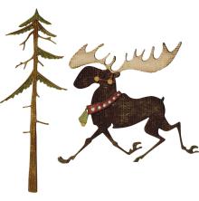 Tim Holtz Sizzix Thinlits Dies 12/Pkg - Merry Moose