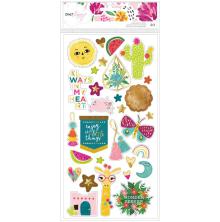 Dear Lizzy Chipboard Stickers 30/Pkg - New Day