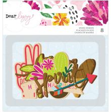 Dear Lizzy Wood Veneer Shapes 8/Pkg - New Day