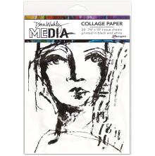 Dina Wakley MEdia Tissue Pack 7.5X10 20/Pkg - Faces