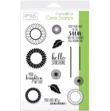 Gina K Designs Clear Stamps - Graphic Sunflowers