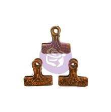 Prima Art Daily Planner Metal Binder Clips 3/Pkg - Rusty