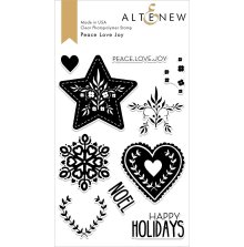 Altenew Clear Stamps 4X6 - Peace Love Joy