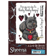 Sheena Douglass A Little Bit Sketchy A6 Stamp Set - I Love YOu UTGENDE