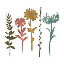 Tim Holtz Sizzix Thinlits Dies - Wildflower Stems #1 664163