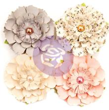 Prima Spring Farmhouse Mulberry Paper Flowers 4/Pkg - Heart &amp; Home UTGENDE