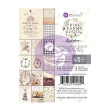 Prima Marketing Journaling Cards Pad 3X4 45/Pkg - Spring Farmhouse UTGENDE