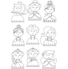 Simple Stories Little Princess Clear Stamps 4X6 - Pretty Princess UTGÅENDE