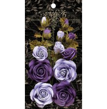 Graphic 45 Staples Rose Bouquet Collection 15/Pkg - French Lilac &amp; Purple Royalt