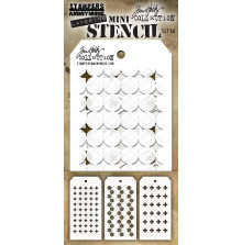 Tim Holtz Mini Layered Stencil Set 3/Pkg - Set 40