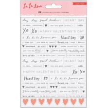 Crate Paper Phrase Stickers 128/Pkg - La La Love UTGENDE