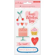 Crate Paper Embossed Puffy Stickers 10/Pkg - La La Love UTGENDE