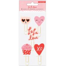 Crate Paper Decorative Clips 5/Pkg - La La Love UTGENDE