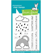 Lawn Fawn Clear Stamps 3X4 - Rain Or Shine Before n Afters LF1888