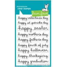 Lawn Fawn Clear Stamps 4X6 - Celebration Scripty Sentiments LF1898