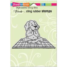 Stampendous Cling Stamp - Yoga Dog UTGENDE