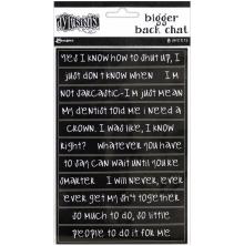 Dylusions Bigger Back Chat Stickers 8/Pkg - Black