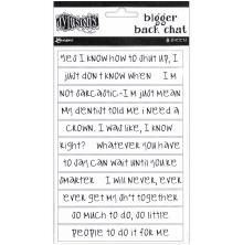 Dylusions Bigger Back Chat Stickers 8/Pkg - White