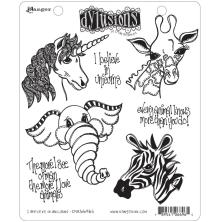 Dylusions Cling Stamps 8.5X7 - I Believe In Unicorns