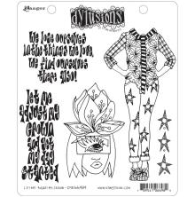 Dylusions Cling Stamps 8.5X7 - Let Me Adjust My Crown