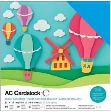 American Crafts Textured Cardstock Pack 12X12 60/Pkg - Brights