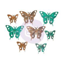 Prima Finnabair Mechanicals Metal Embellishments 8/Pkg - Scrapyard Butterflies