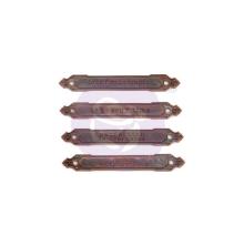 Prima Finnabair Mechanicals Metal Embellishments 4/Pkg - Rusty Labels