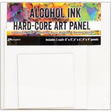 Tim Holtz Alcohol Ink Hard Core Art Panel 3/Pkg - Square