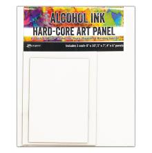 Tim Holtz Alcohol Ink Hard Core Art Panel 3/Pkg - Rectangle