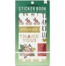 American Crafts 30 Page Stickers Book 4.75X8 - Lots Of Thanks UTGENDE