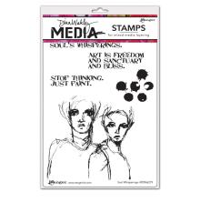 Dina Wakley MEdia Cling Stamps 6X9 - Soul Whisperings