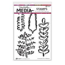 Dina Wakley MEdia Cling Stamps 6X9 - Scribbled Branches