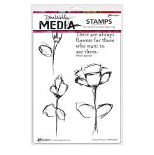 Dina Wakley MEdia Cling Stamps 6X9 - Always Flowers