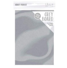 Tonic Studios Craft Perfect A4 Grey Board 5/Pkg 9580E