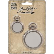 Tim Holtz Idea-Ology Pocket Watches 2/Pkg