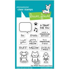 Lawn Fawn Clear Stamps 3X4 - Say What? Pets LF1962