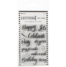 Ranger Letter It Clear Stamp Set 4X6 - Party