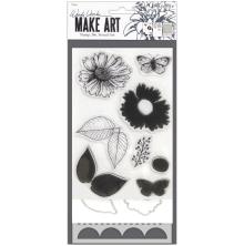 Wendy Vecchi Make Art Stamp Die &amp; Stencil Set - Country Flowers