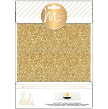 Heidi Swapp Minc Glitter Sheets 6X8 4/Pkg - Gold UTGENDE