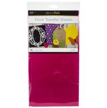 Thermoweb Deco Foil Flock Transfer Sheets 6X12 4/Pkg - Think Pink