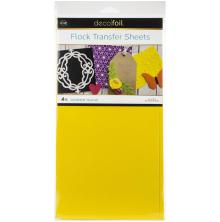 Thermoweb Deco Foil Flock Transfer Sheets 6X12 4/Pkg - Sunshine Yellow